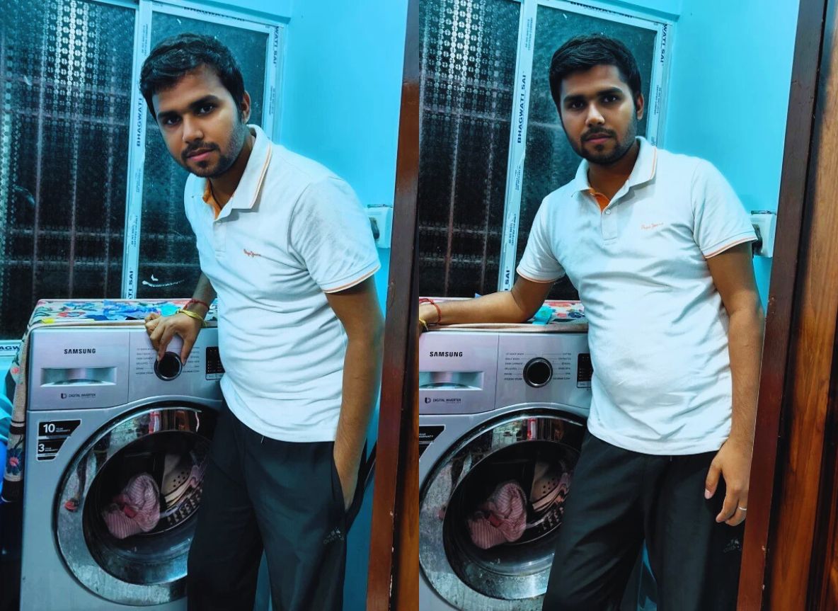 Bharghav Saha Testing a Samsung Washing Machine